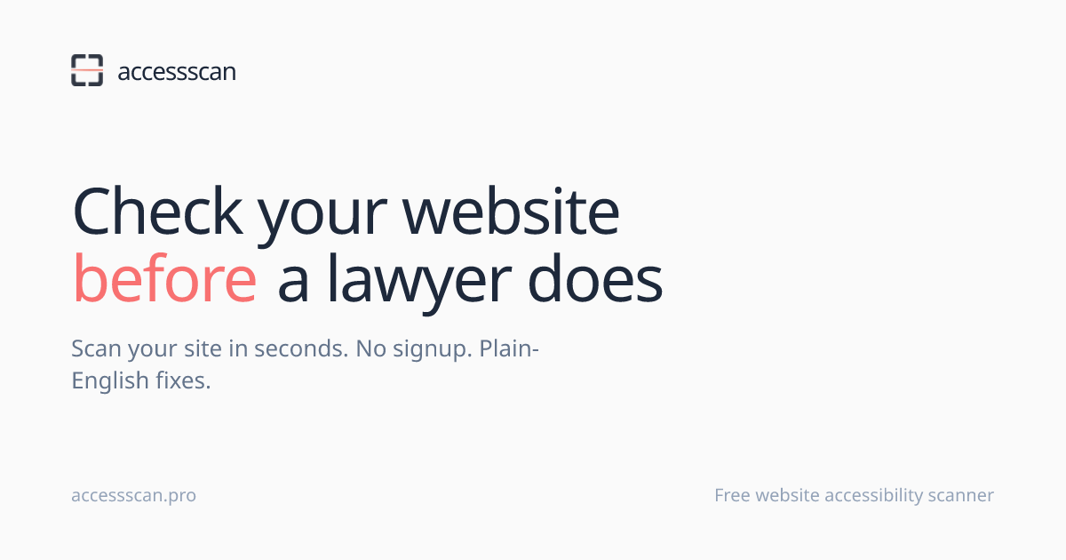 AccessScan — Free Website Accessibility Scanner